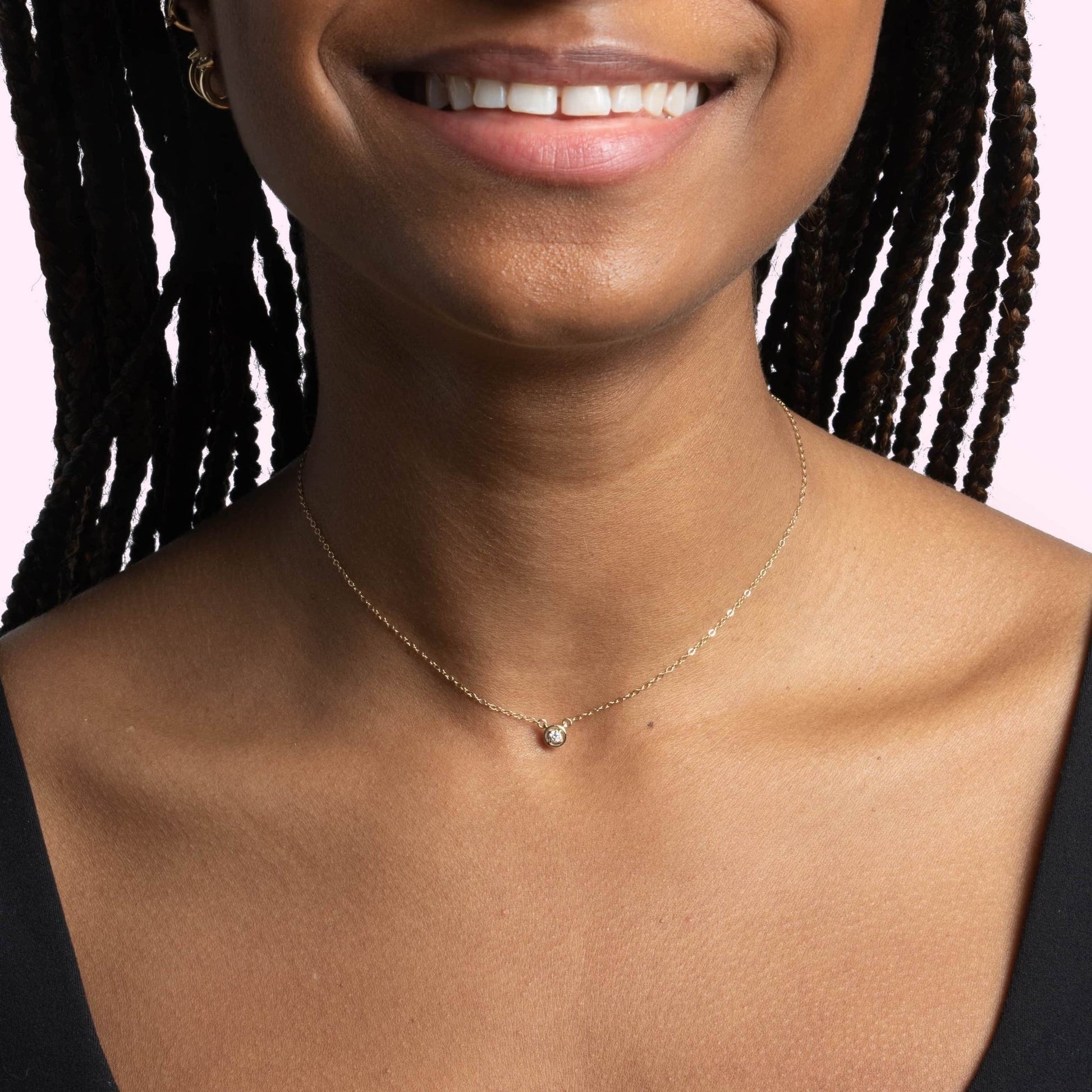 Center of Attention Diamond Pendant in 14K Gold - Seed2Stone.com