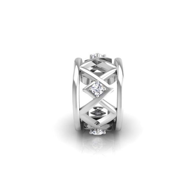 Criss Cross Diamond Ear Cuff Mid Ear - Seed2Stone.com