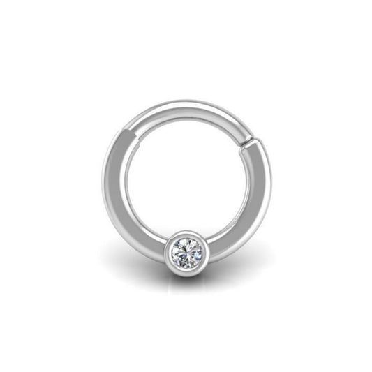 Cyclops Diamond Flat Hoop