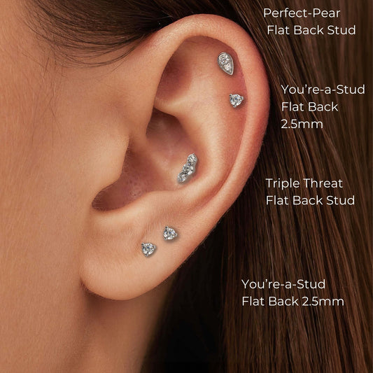 Perfect-Pear Diamond Flat Back Stud