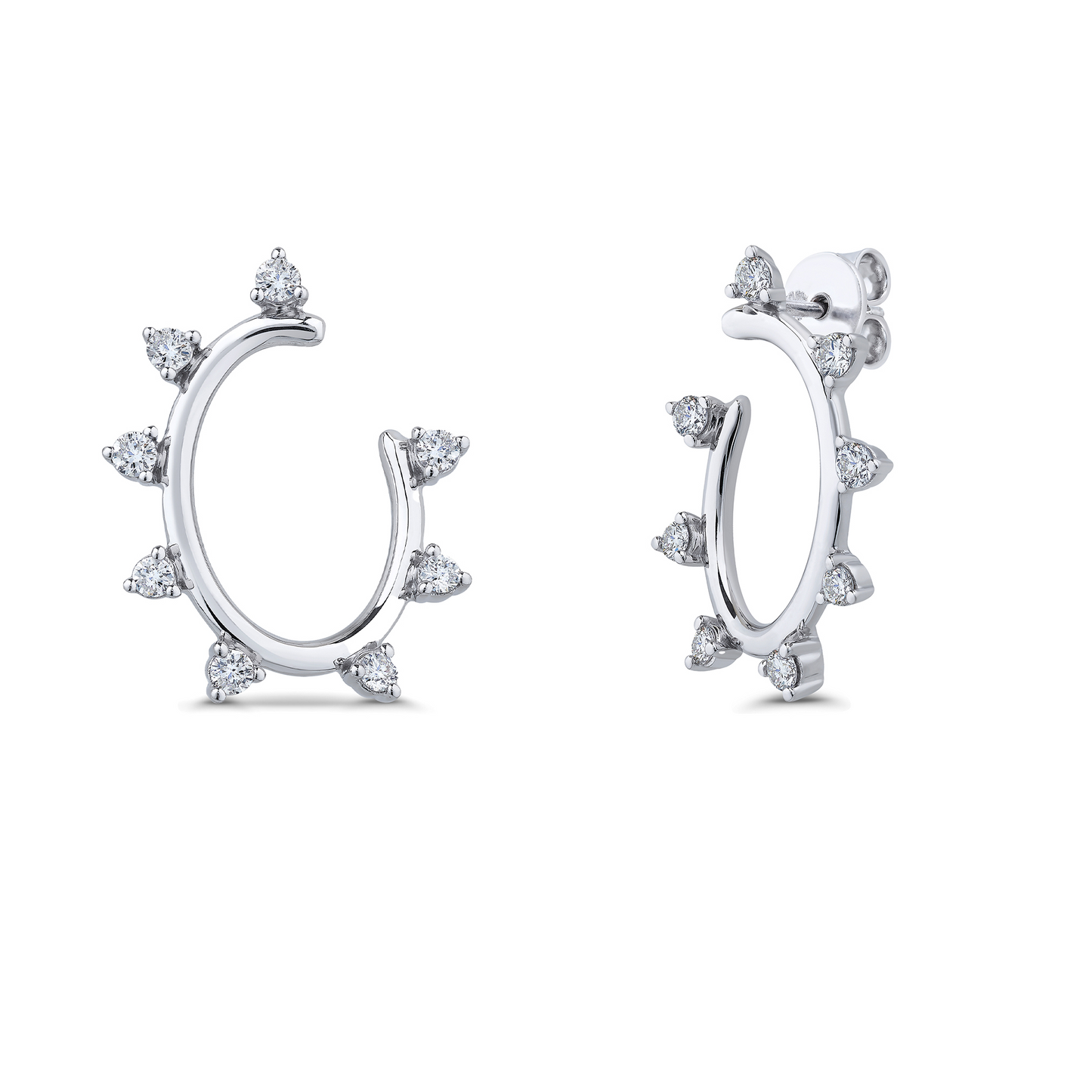 Spiky Oval Earrings