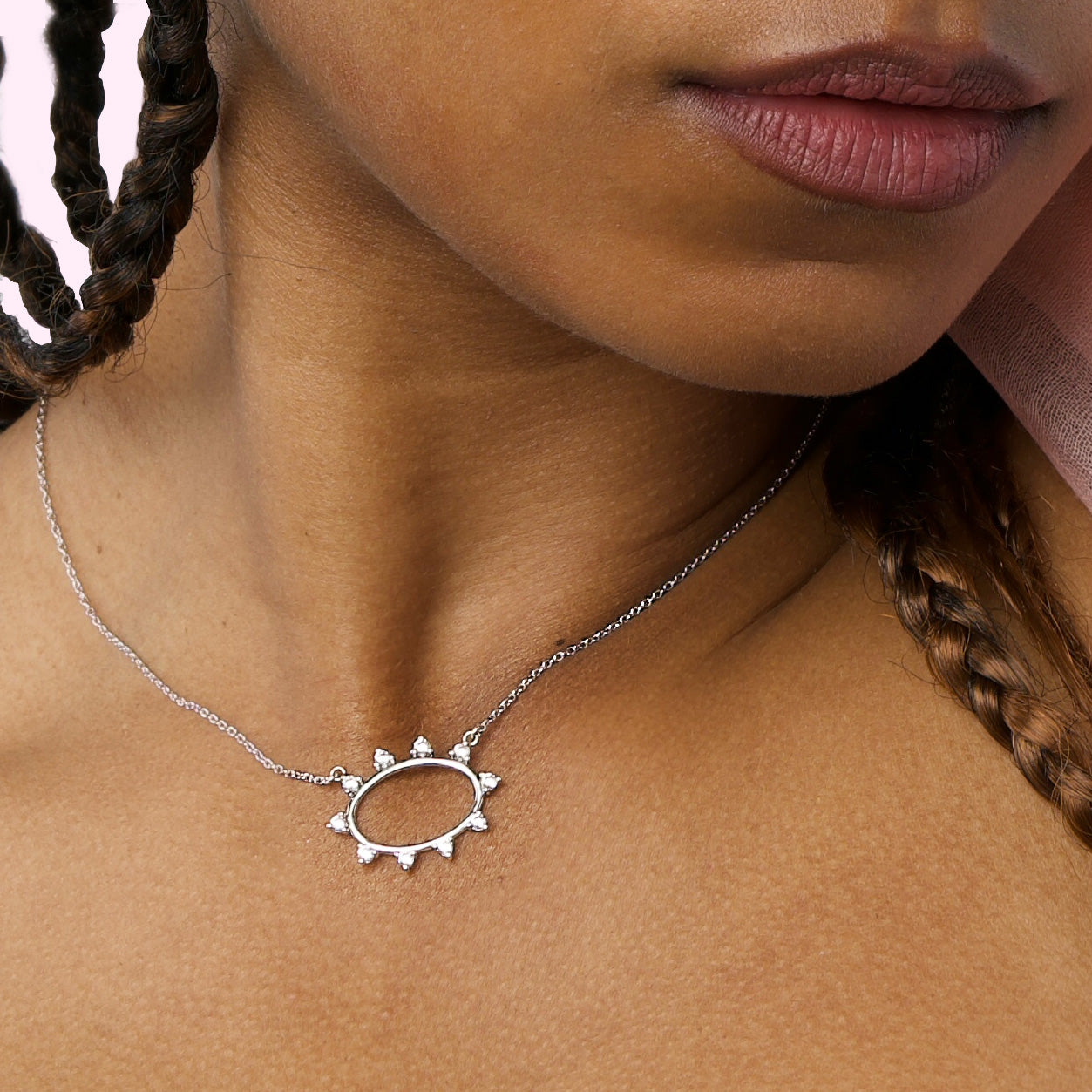 Spiky Oval Pendant