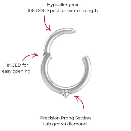 Solo Diamond Flat Hoop