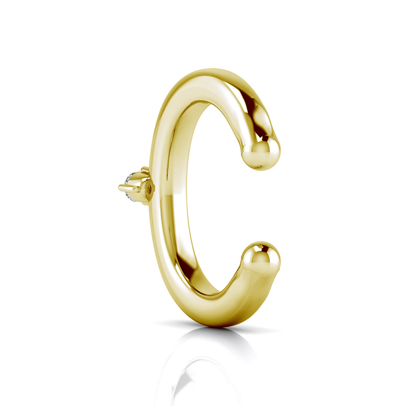 Solo Sparkle Ear Cuff in 14K Gold