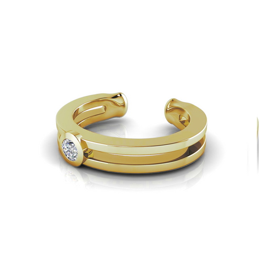 With-the-Band Ear Cuff in 14K Gold