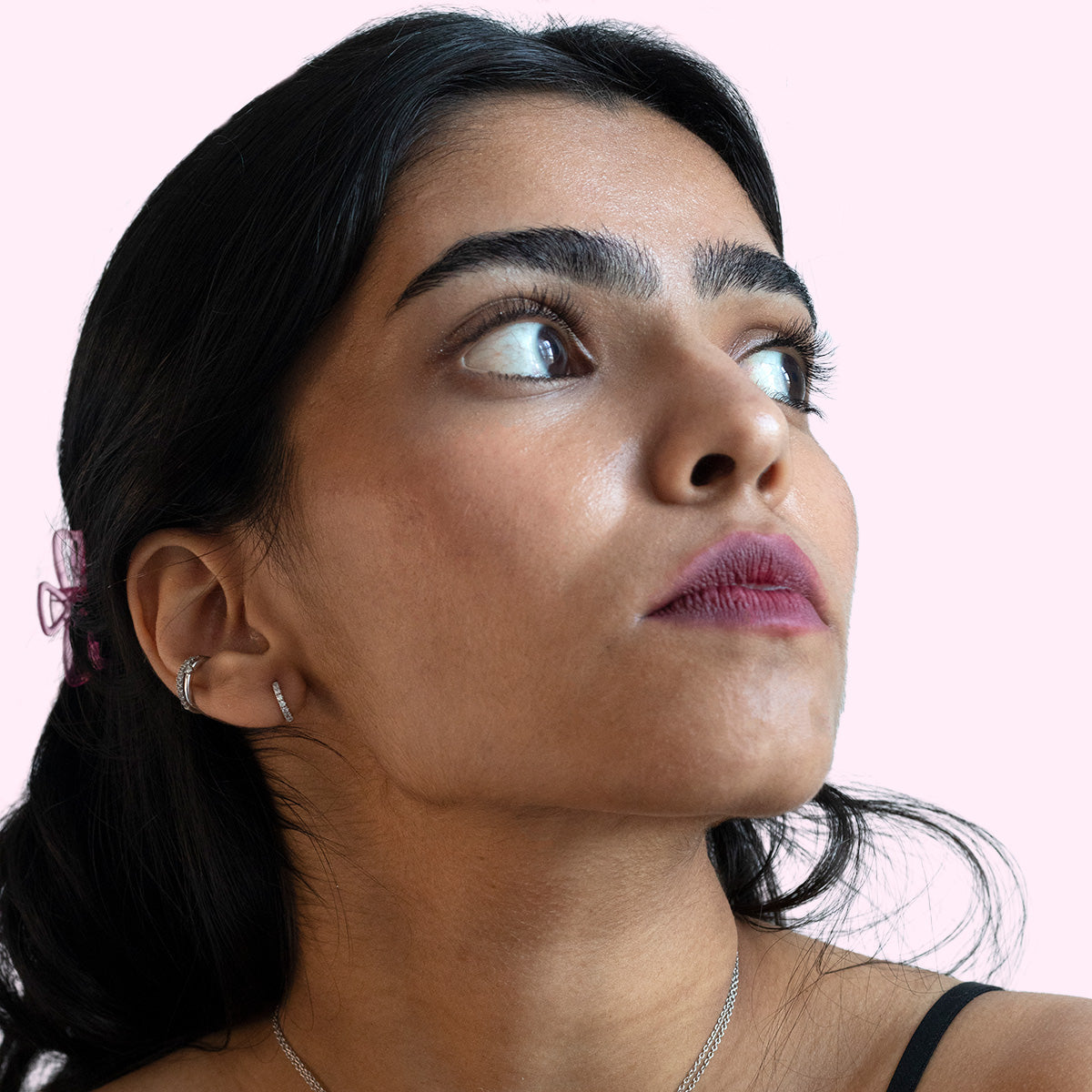 Pavé-All-Day Hoops in Sterling Silver