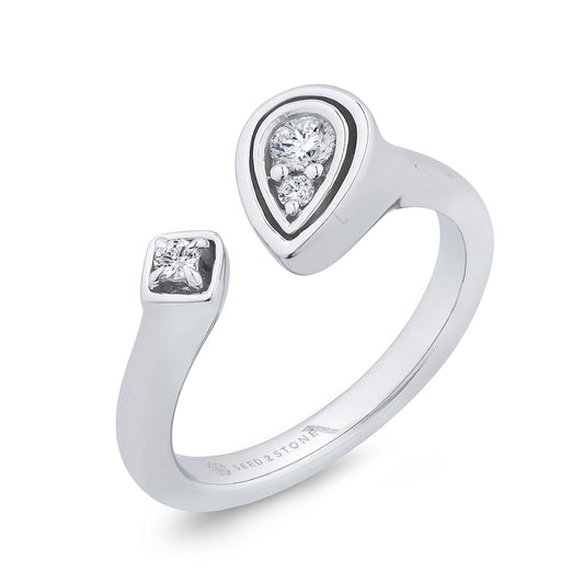 Perfect-Pear Horseshoe Ring