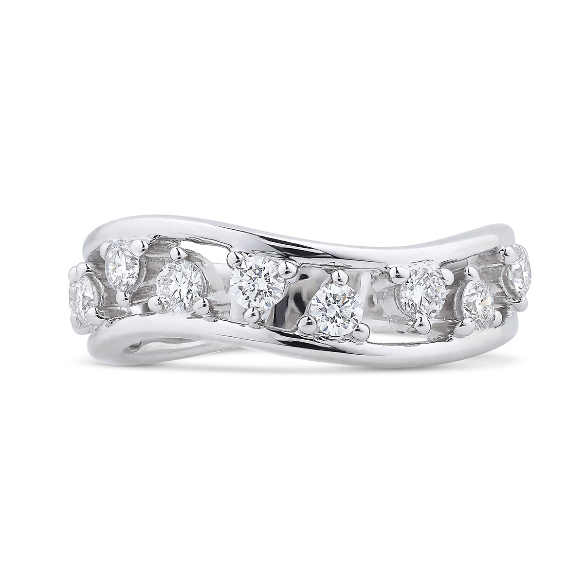 Sleek Wave Ring