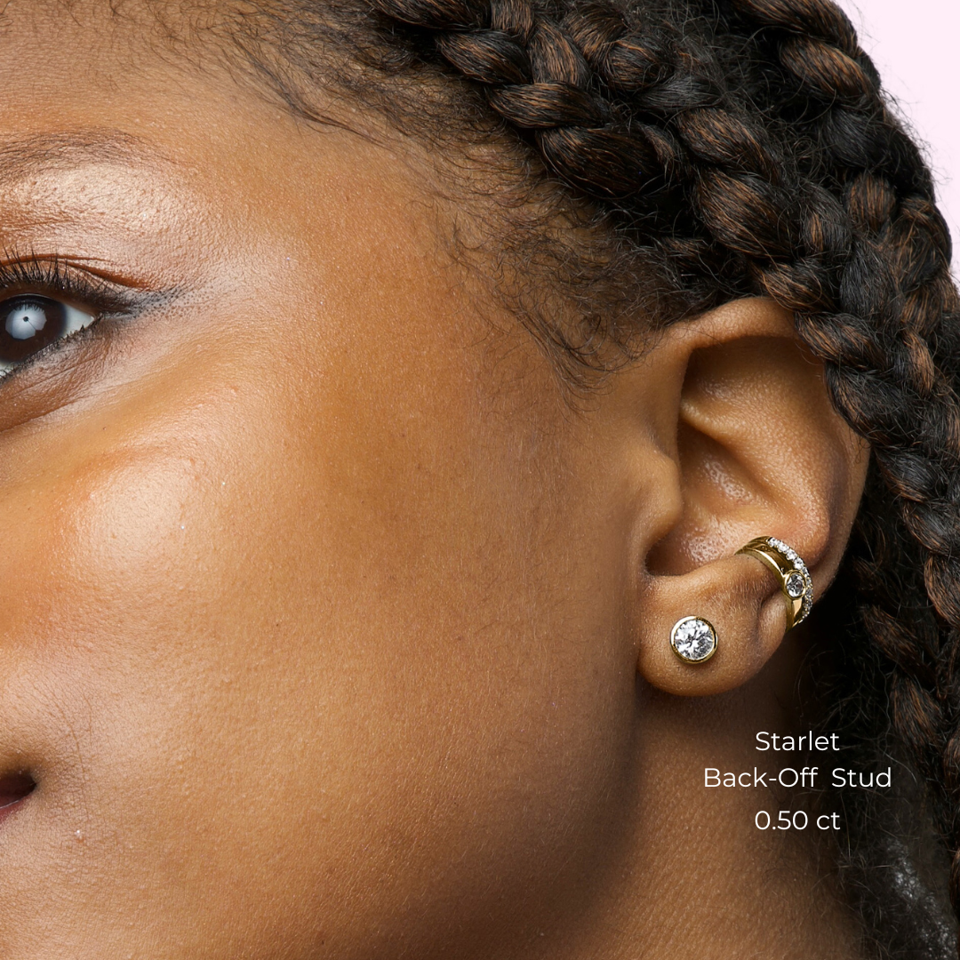 Starlet Back-Off Stud 14K White Gold