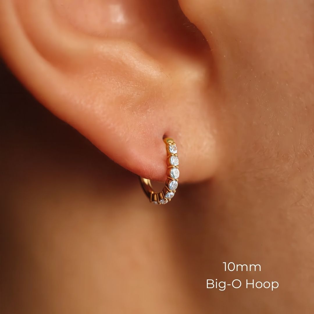 The Big-O  Single Hoop in 14K Yellow Gold