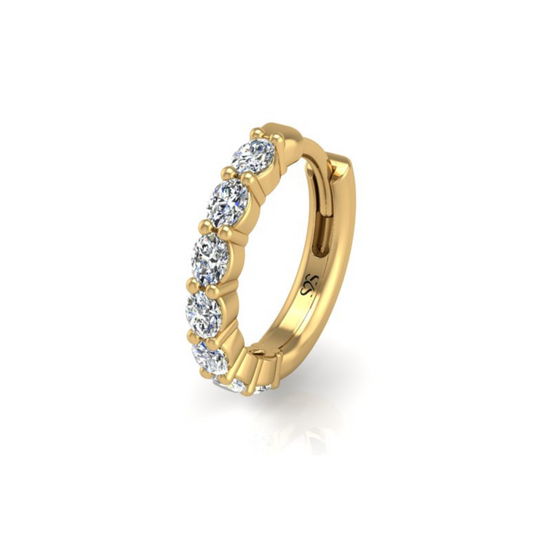 The Big-O  Single Hoop in 14K Yellow Gold