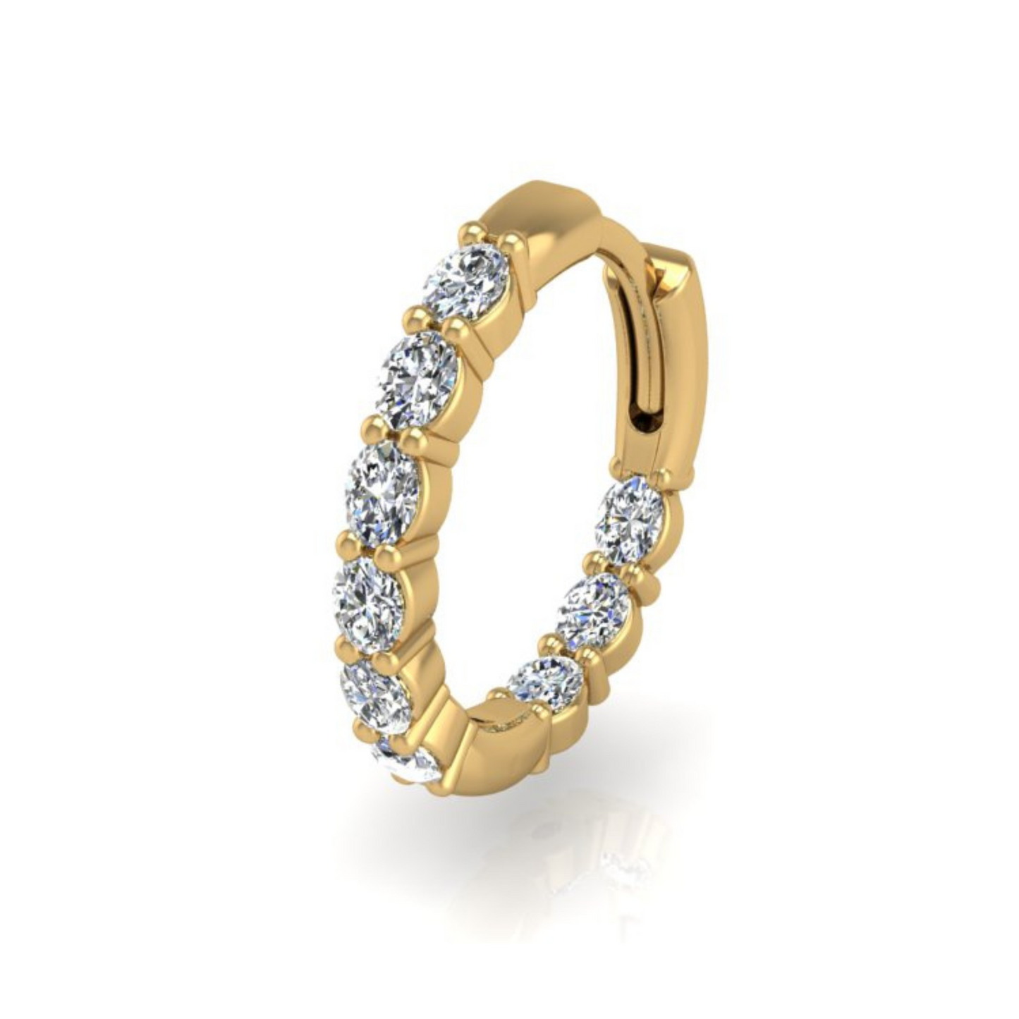 The Big-O  Single Hoop in 14K Yellow Gold