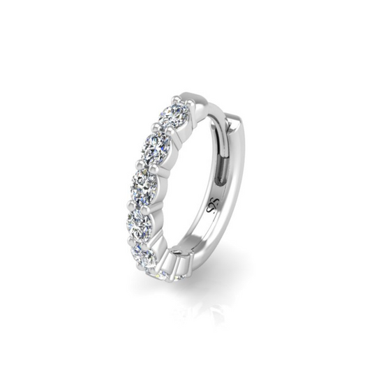 The Big-O Single Hoop in 14K White Gold