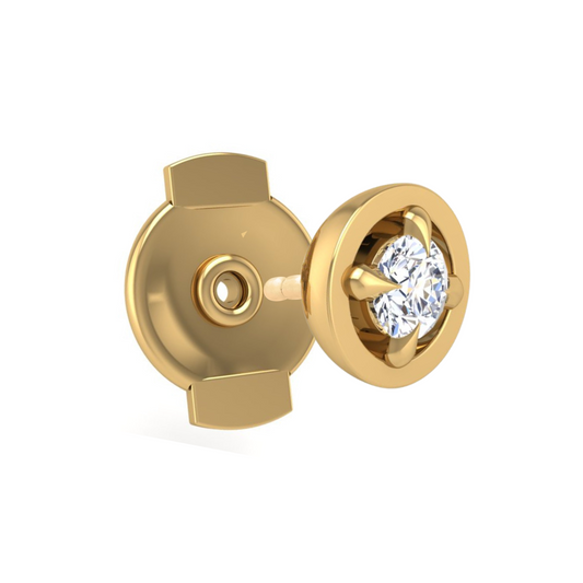 Center-of-Attention Back-Off Stud 14K Yellow Gold