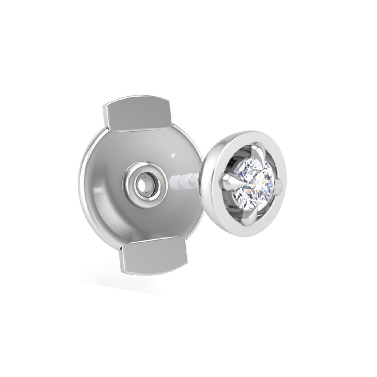 Center-of-Attention Back-Off Stud in Sterling Silver