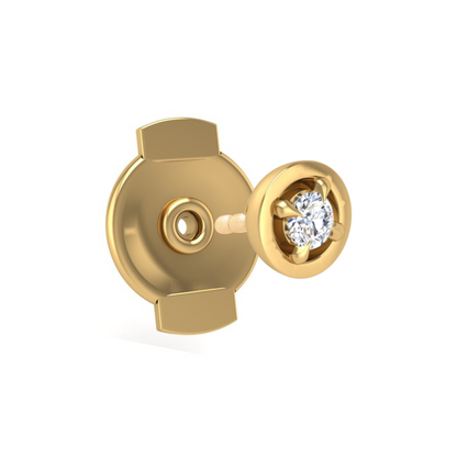 Center-of-Attention Back-Off Stud 14K Yellow Gold