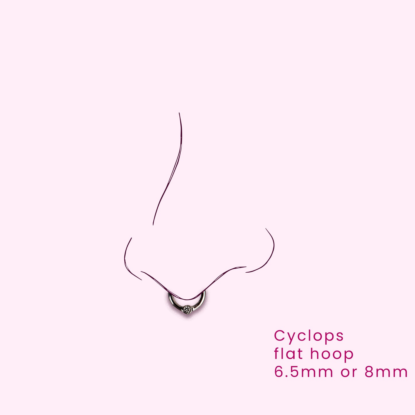 Cyclops Flat Diamond Hoop Earring