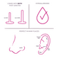 Perfect-Pear Flat Back Stud in 14K White Gold