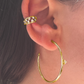 Double-Wave Diamond Mid Ear Cuff In 14K Gold