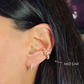 Sleek Wave Mid Ear Cuff in 14K Gold