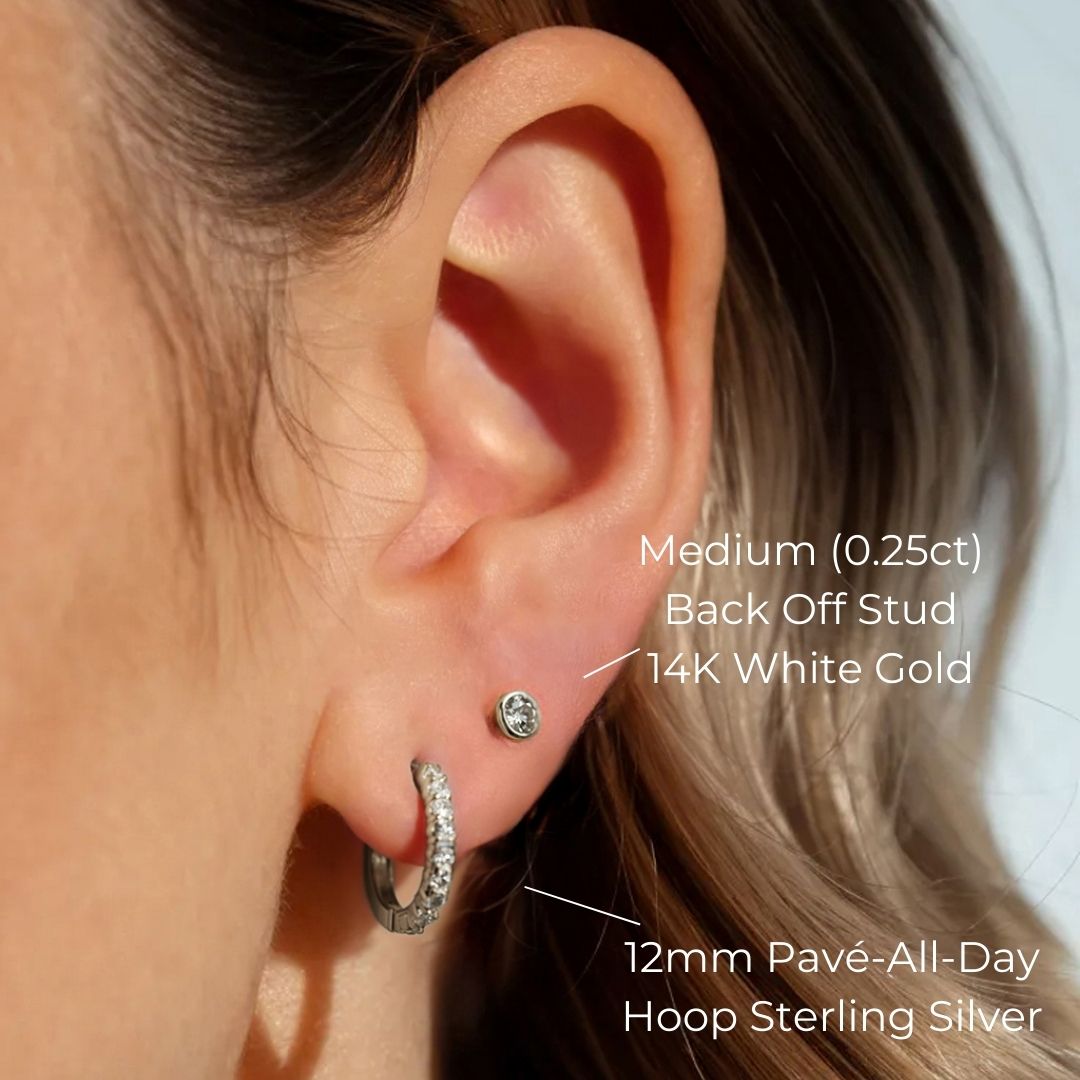 Pavé-All-Day Single Hoop