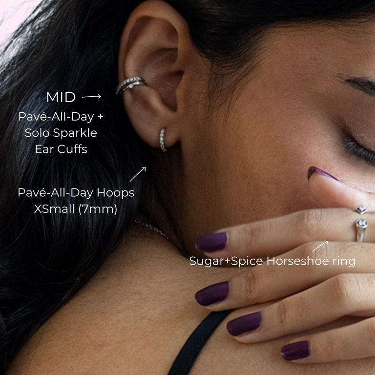 Splendid Iris Pave Hoops main image 0