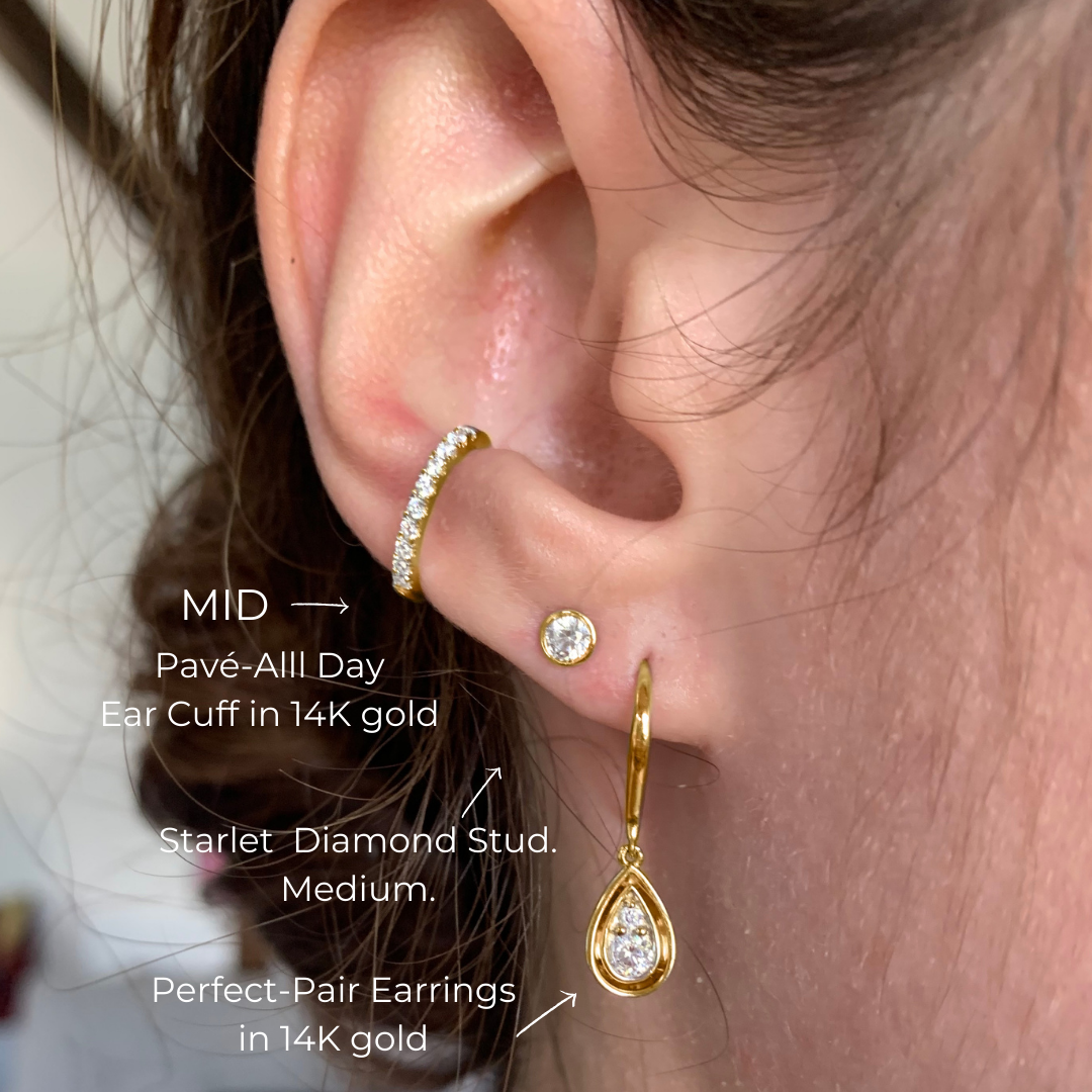 Pavé-All-Day Ear Cuff in 14K Gold