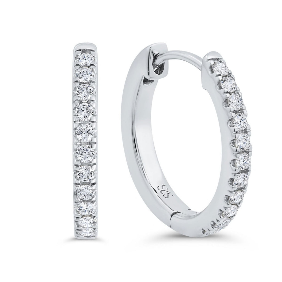 Pavé-All-Day Diamond Hoops
