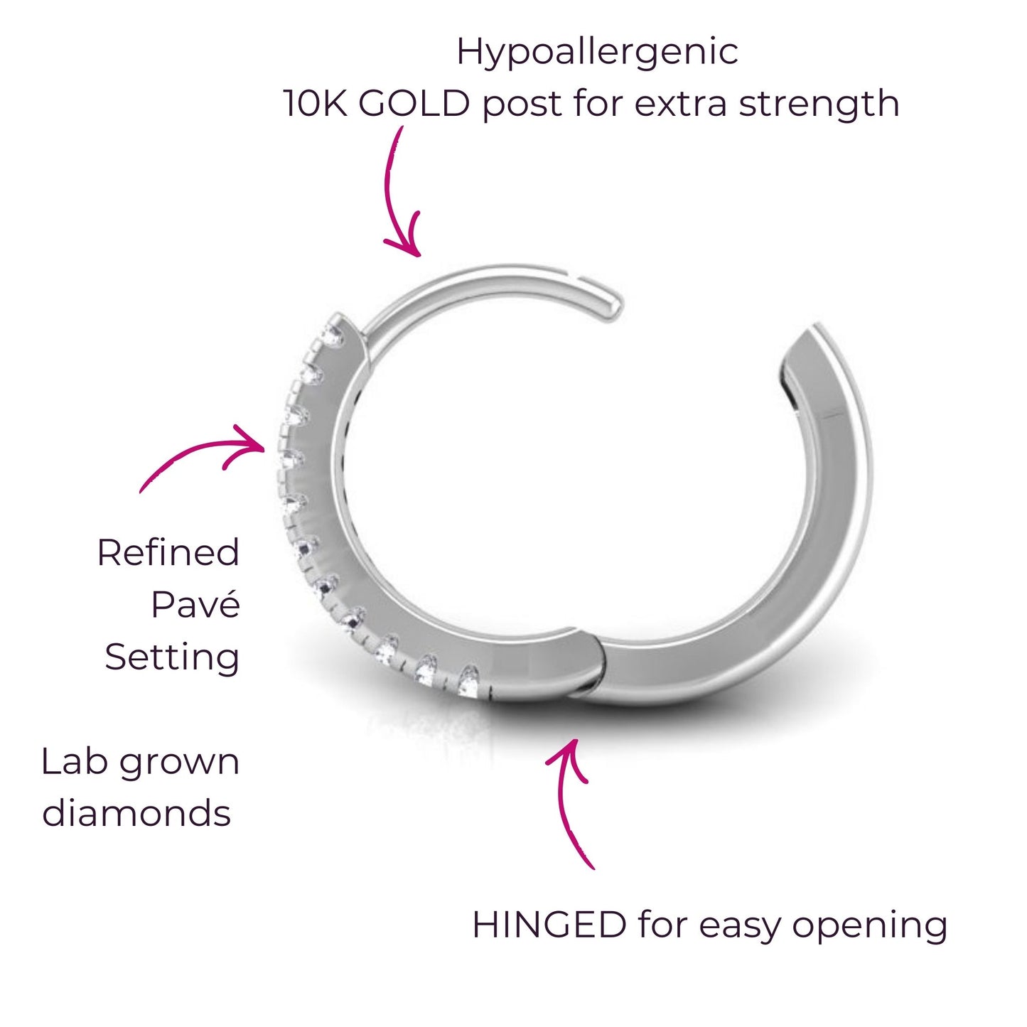 Pavé-All-Day Diamond Hoops