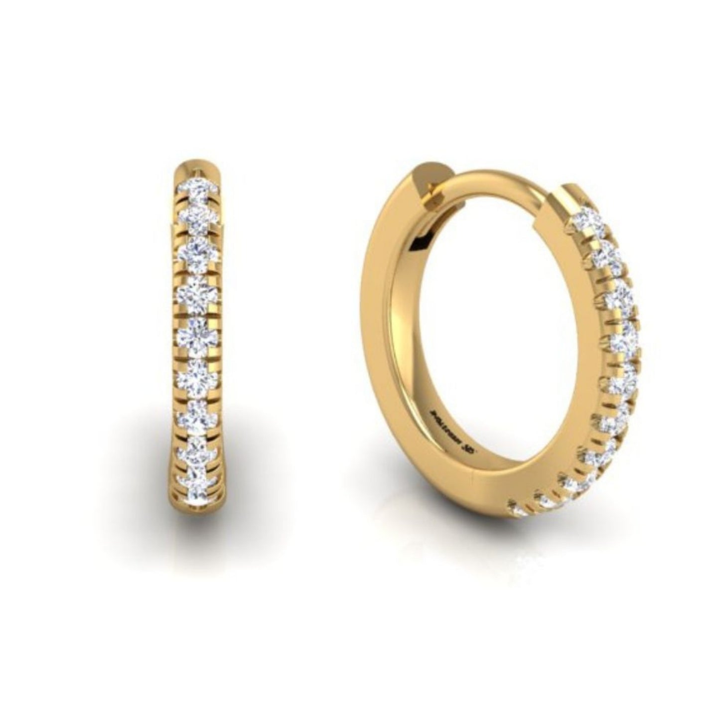 Pavé-All-Day Diamond Hoops