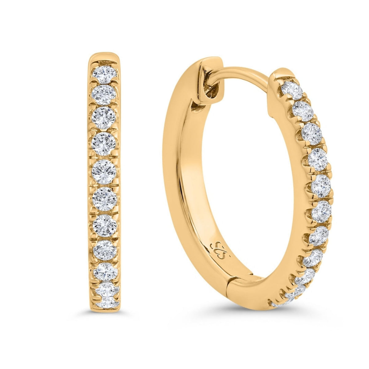 Pavé-All-Day Diamond Hoops