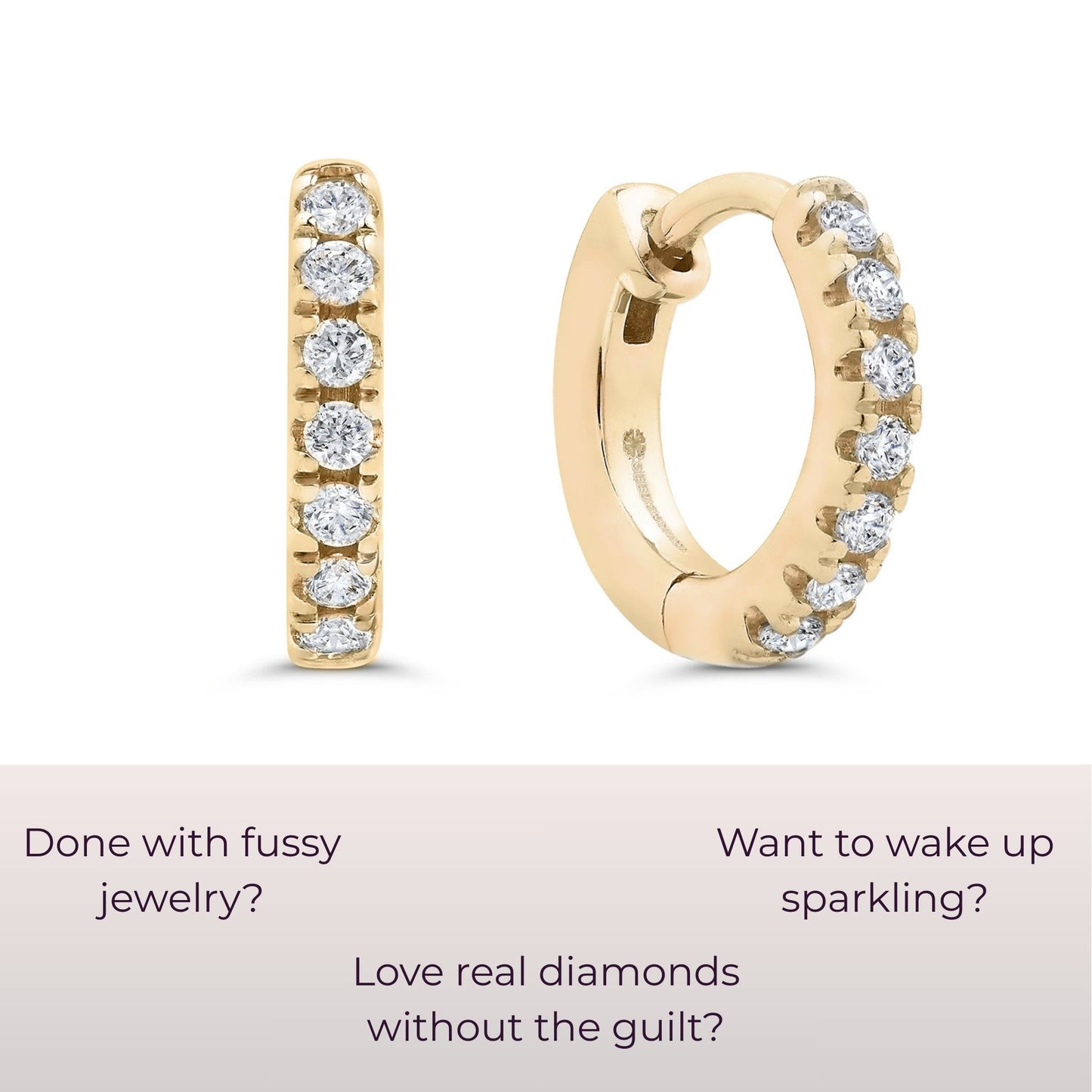 Pavé-All-Day Diamond Hoops