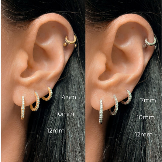 Pavé-All-Day Diamond Hoops