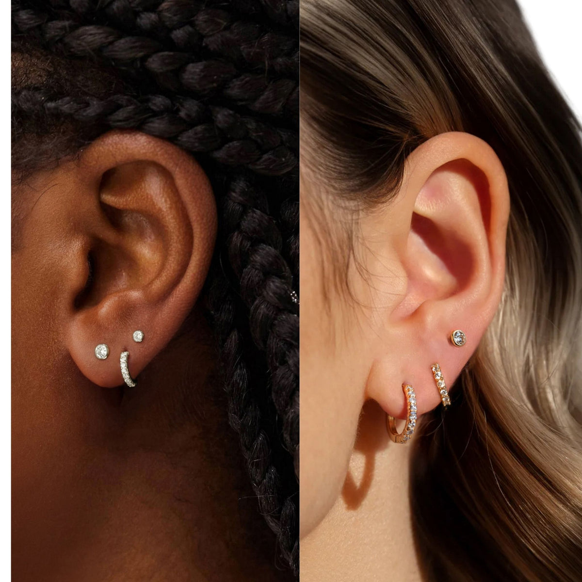 Pavé-All-Day Diamond Hoops