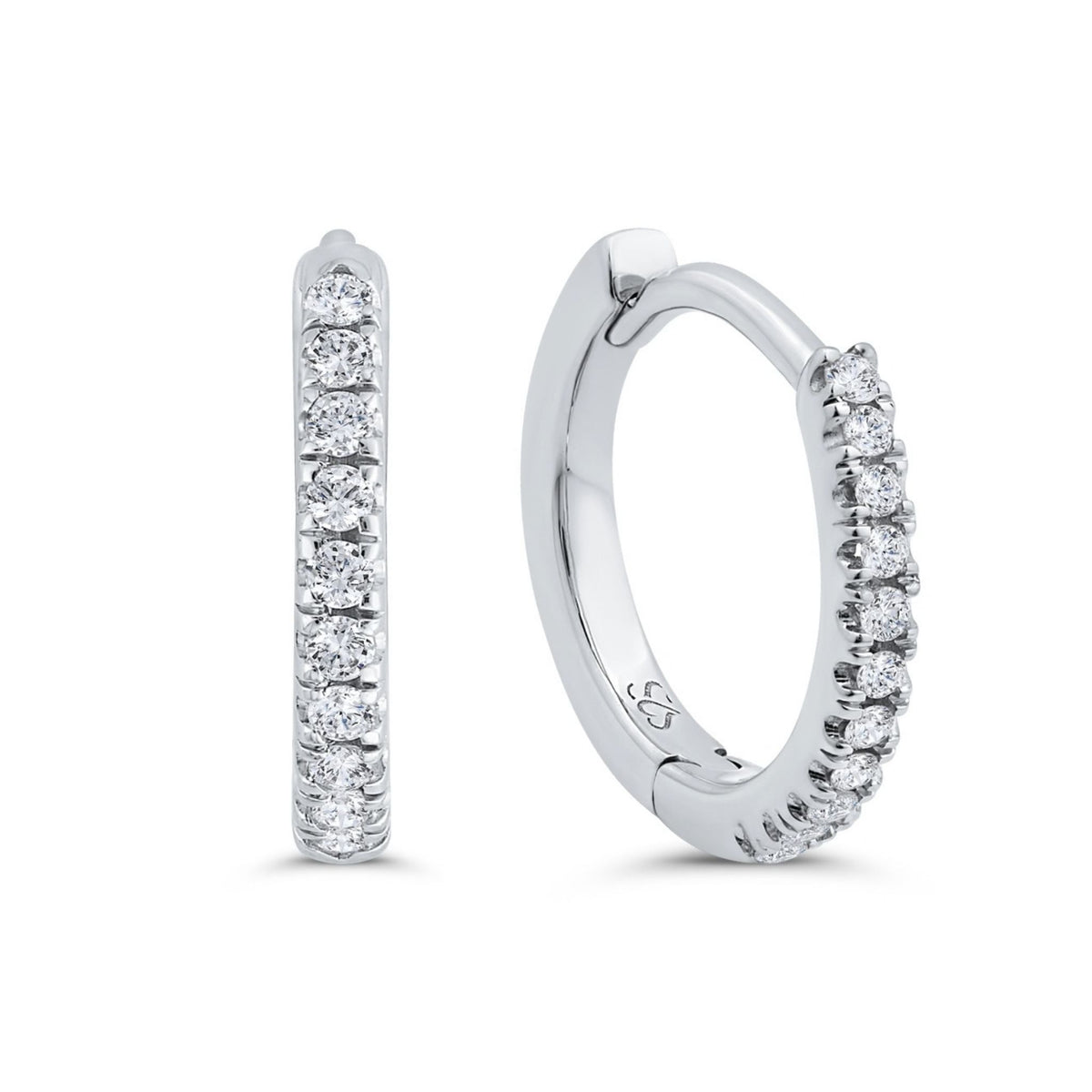 Pavé-All-Day Diamond Hoops