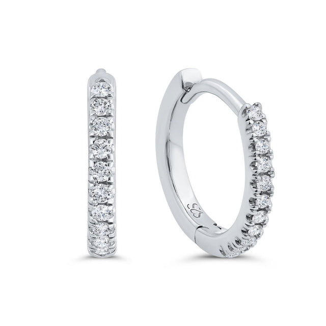 Pavé-All-Day Diamond Hoops