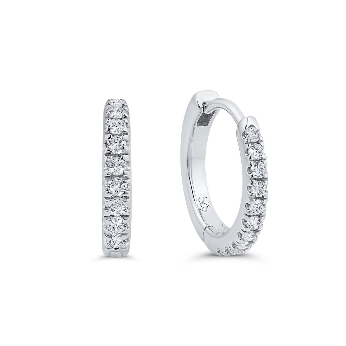 Pavé-All-Day Diamond Hoops