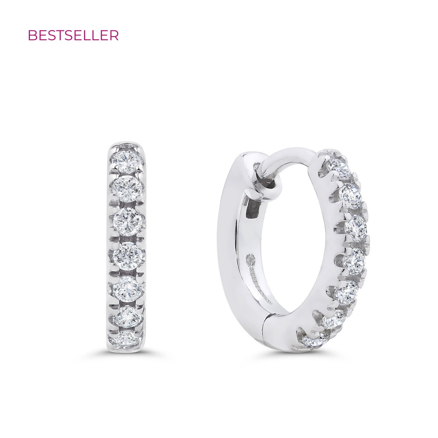 Pavé-All-Day Diamond Hoops