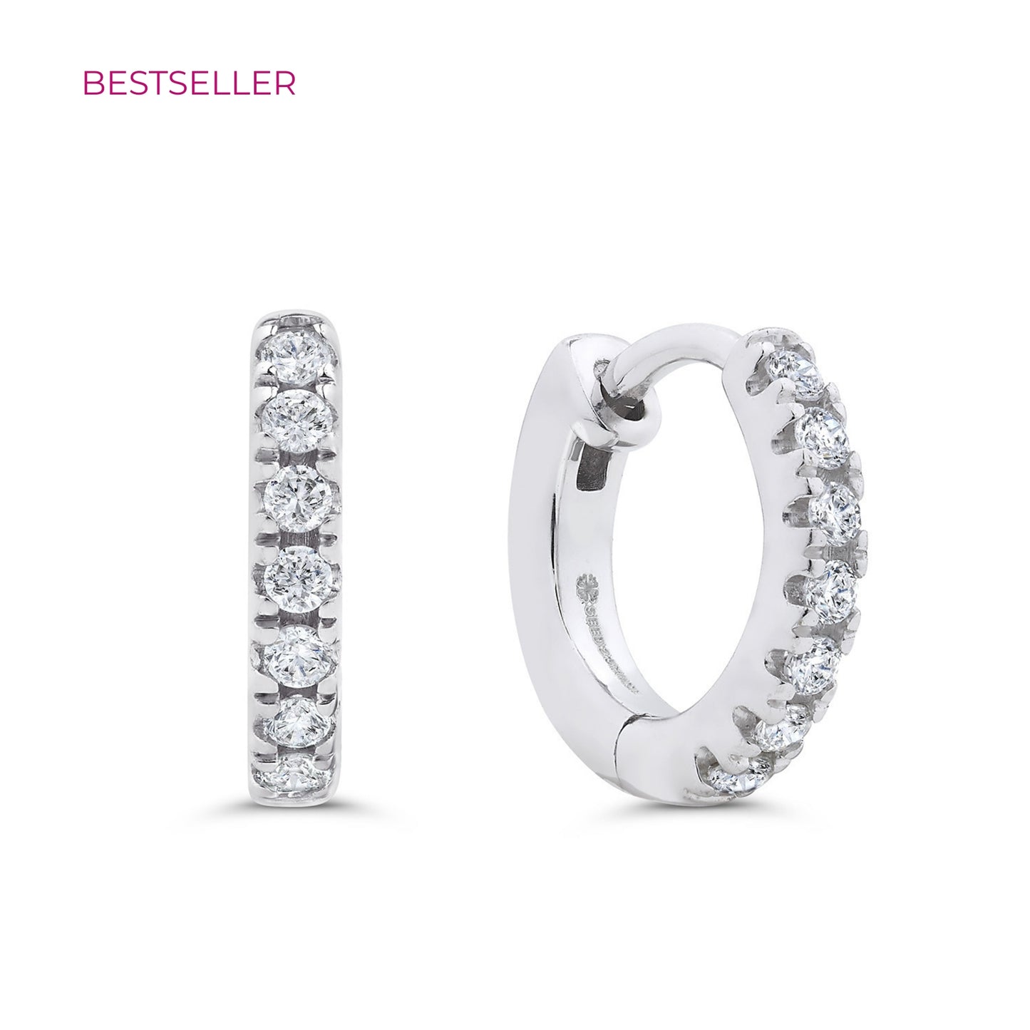 Pavé-All-Day Diamond Hoops