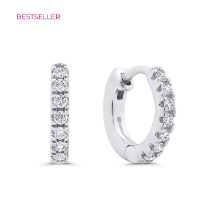 Pavé-All-Day Diamond Hoops