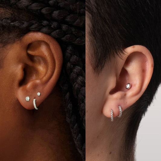 Pavé-All-Day Diamond Single Hoop