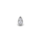 Perfect-Pear Flat Back Stud in 14K White Gold