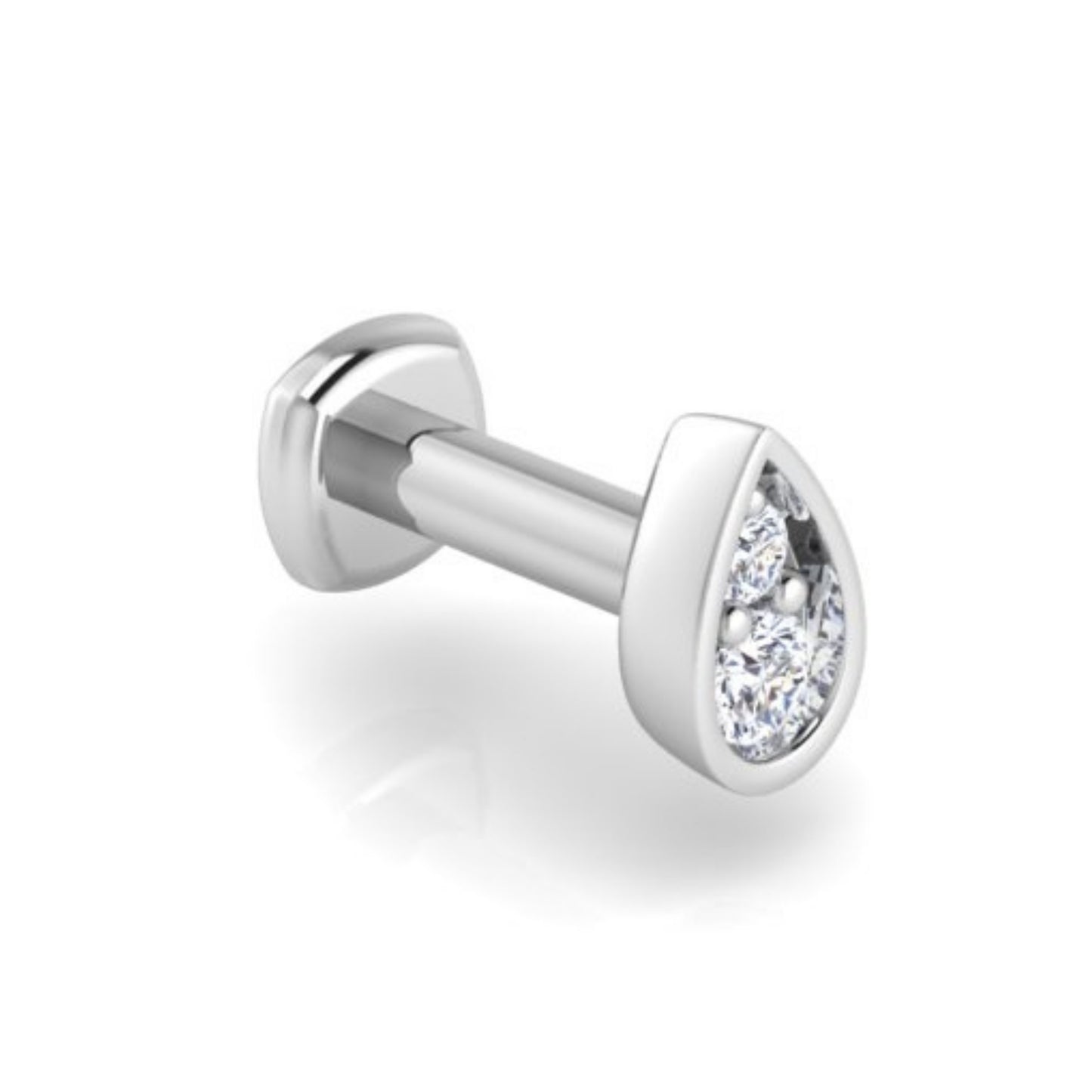 Perfect-Pear Diamond Flat Back Stud