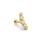 Rockstar Flat Back Stud in 14K Yellow Gold