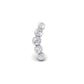 Rockstar Flat Back Stud in 14K White Gold