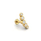 Rockstar Flat Back Stud in 14K Yellow Gold