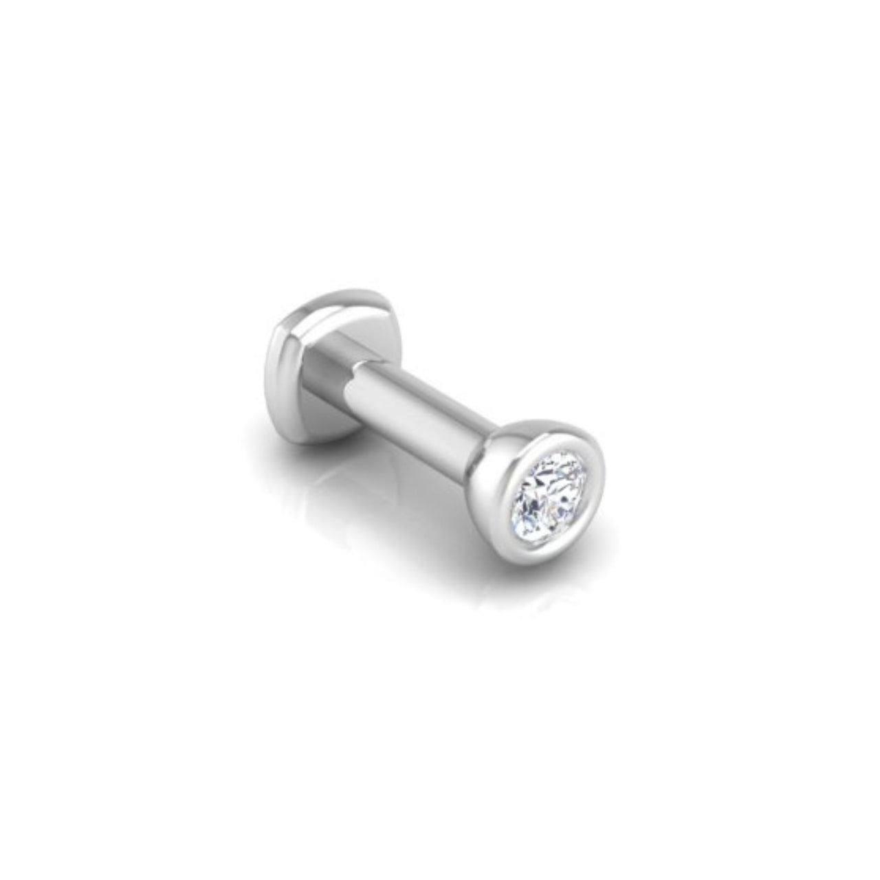 The Starlet Flat Back Stud in 14K White Gold