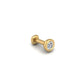 Starlet Flat Back Stud in 14K Yellow Gold