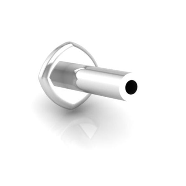 Titanium Flat Back Post White