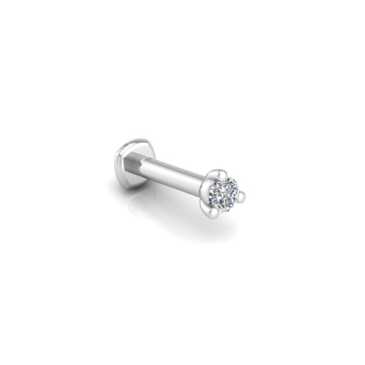 You're-a-Stud Flat Back Stud in 14K White Gold